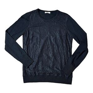 Equipment Femme Roland Silk Lace Wool Sweater size S